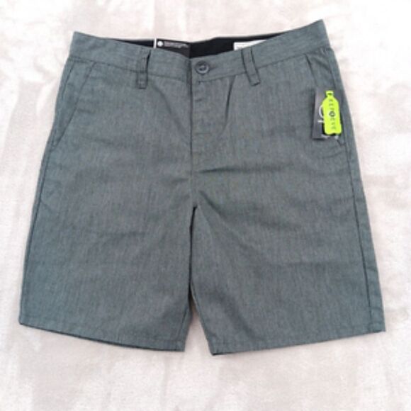 Volcom Youth Gray Flat Front Shorts - Picture 1 of 3